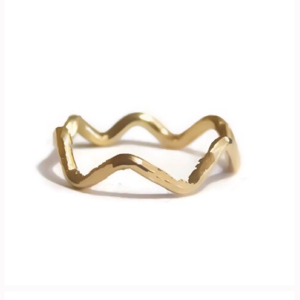 3 x zig zag midi ring